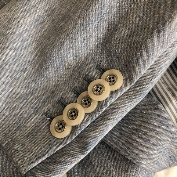 Veronica Beard light blue Double Breasted Dickey Blazer Size: 20 - Picture 5 of 12